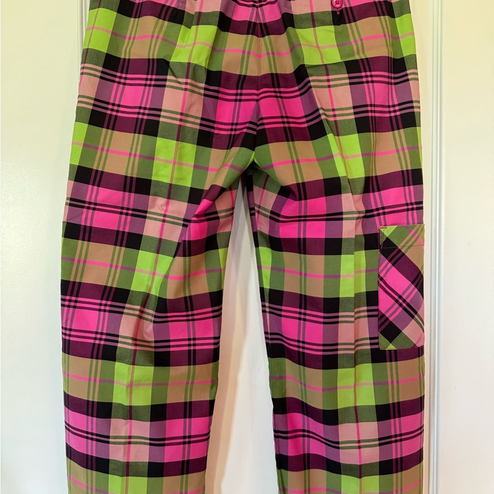 Lilly Pulitzer Pink and Green Plaid Pants - Picture 6 of 8